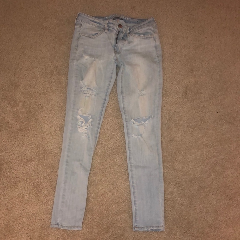 American eagle super stretch jeans/ short cut